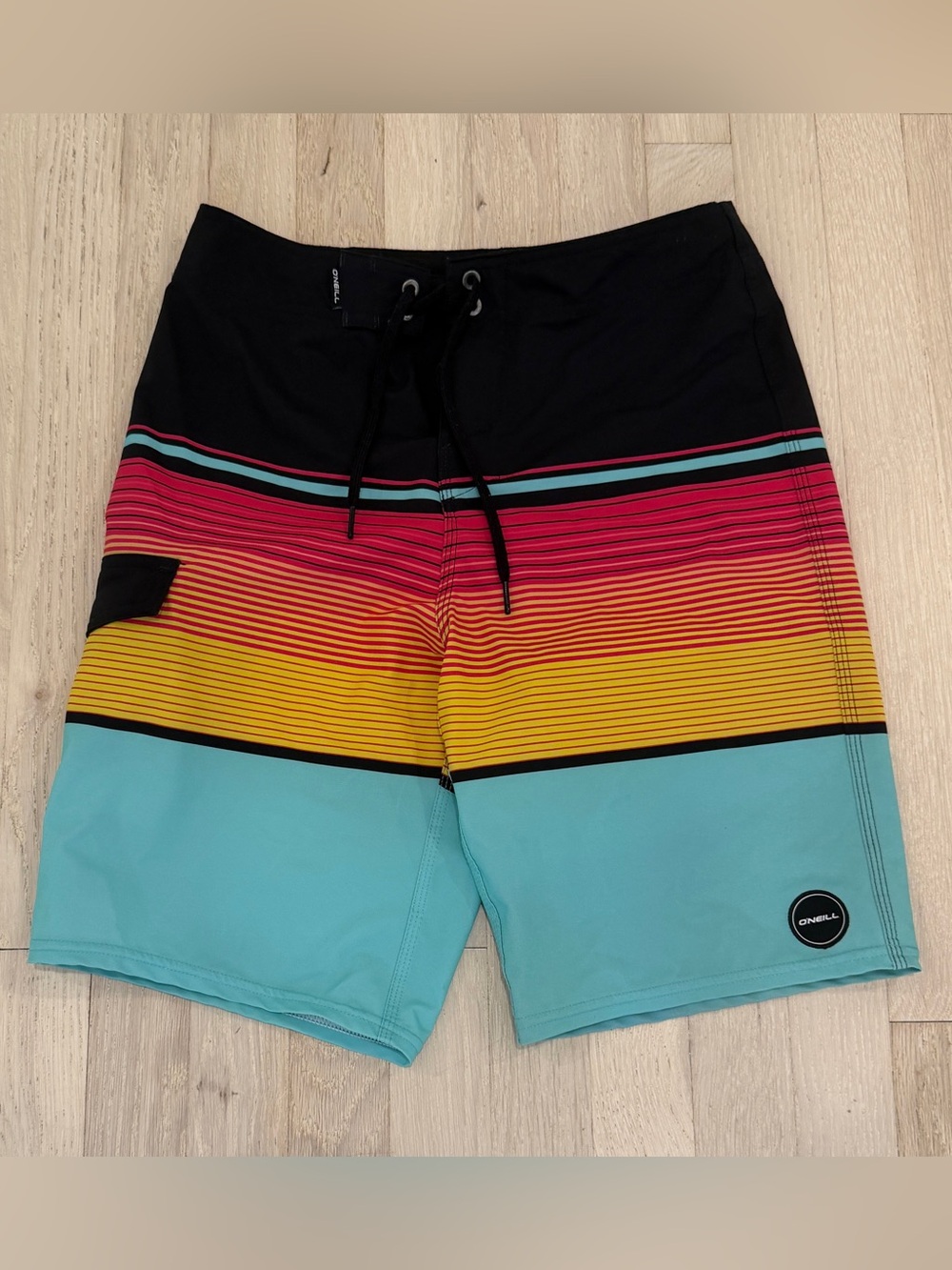 O’Neill Men’s Striped Board Shorts Swim Trunks Size 28